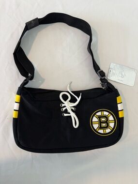 NHL Black Shoulder Bag with Yellow & White Accents